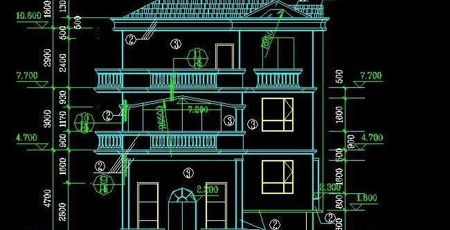 农村三层小户型住宅建筑施工图（带夹...