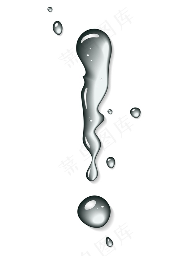 矢量水滴叹号素材设计