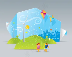 扁平化节能背景