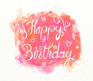 卡通生日蛋糕数字蜡烛生日快乐艺术字...