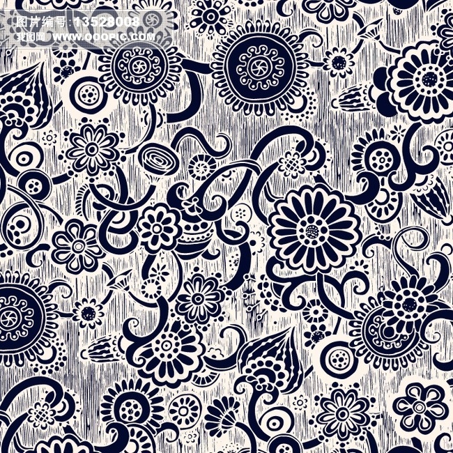 欧式花纹背景图案ai矢量模版下载