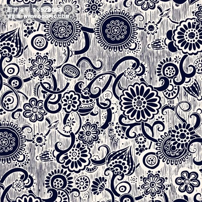 欧式花纹背景图案ai矢量模版下载