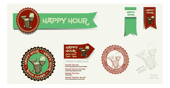 西餐厅banner设计矢量素材-2