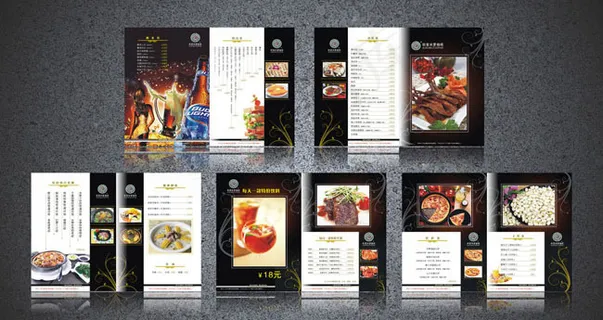 咖啡厅菜单菜谱设计矢量素材
