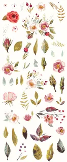 83个花卉水彩PNG免抠与矢量背景...