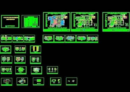 22套样板房cad施工设计方案图纸...