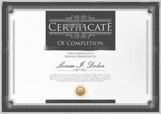 纯黑高档证书设计矢量素材