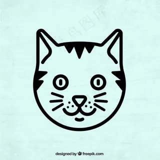 可爱卡通矢量猫