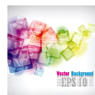 幻彩方格背景矢量素材