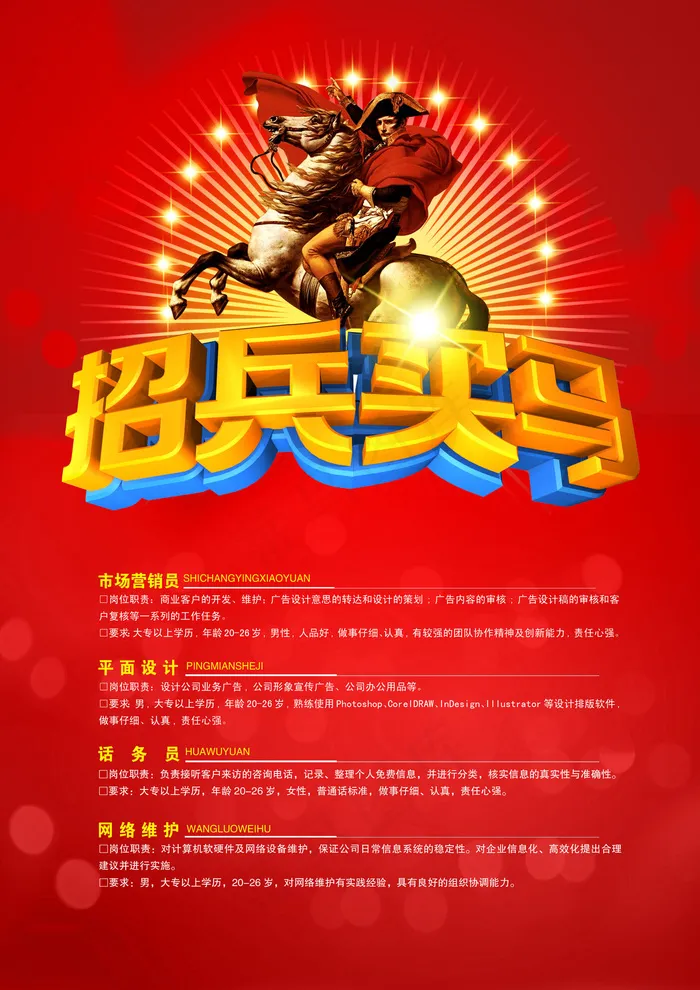 招聘(3508X4961(DPI:300))psd模版下载