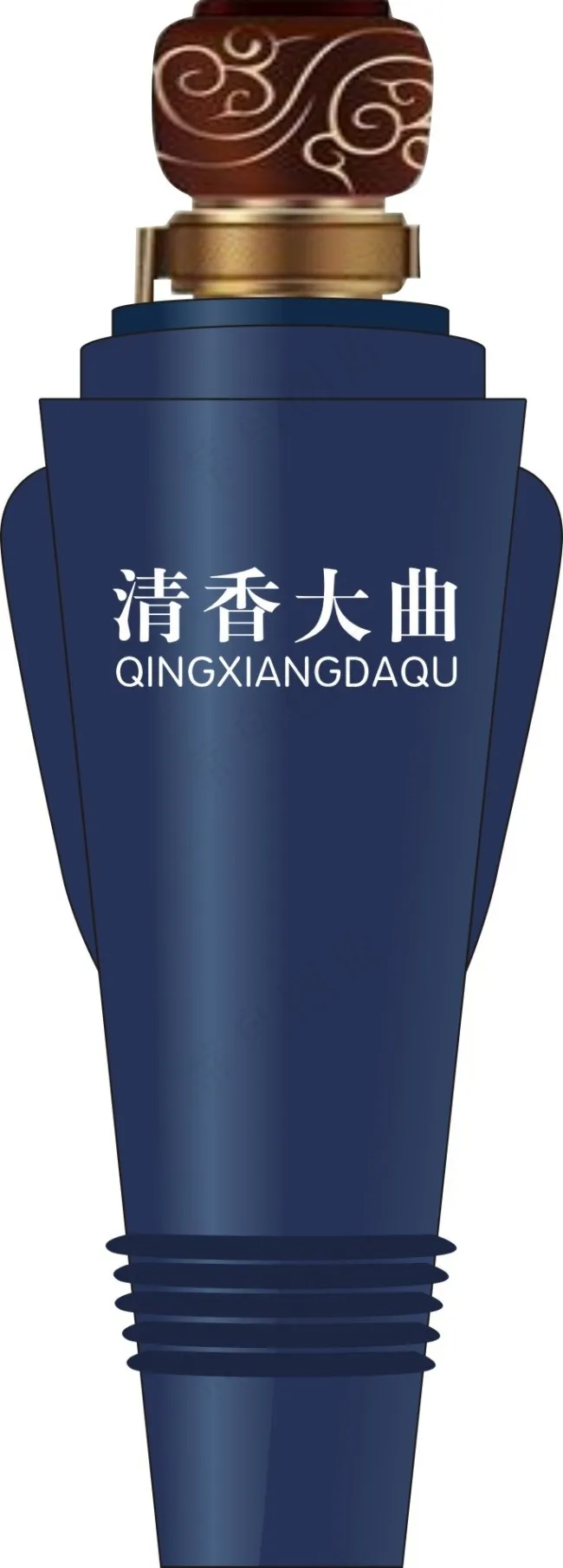 清香大曲酒瓶cdr矢量模版下载