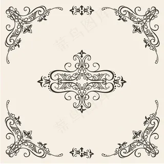 复古花框