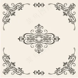 复古花框