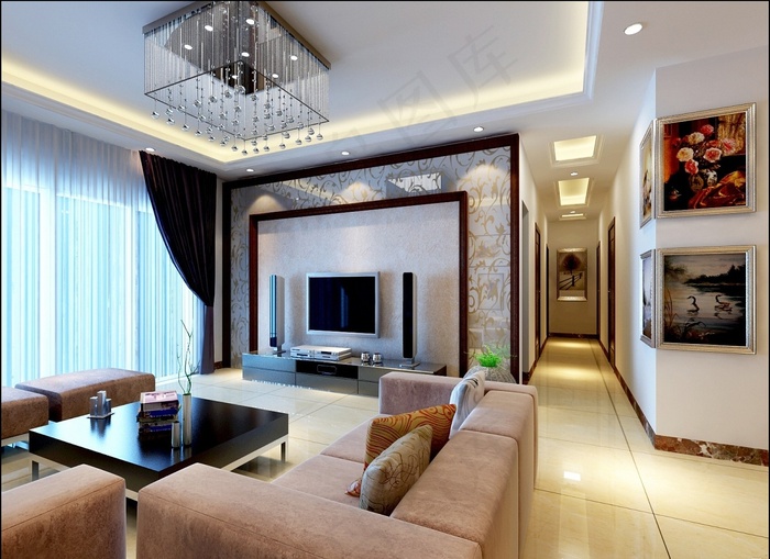 电视背景墙装修设计效果图