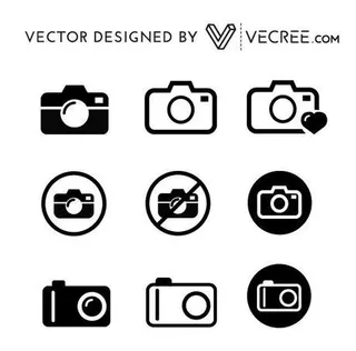 相机icon矢量素材
