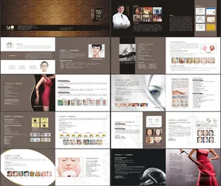 黄教授塑艺画册模板矢量素材