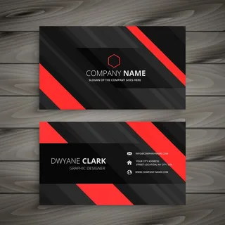 个性创意时尚红色名片模板