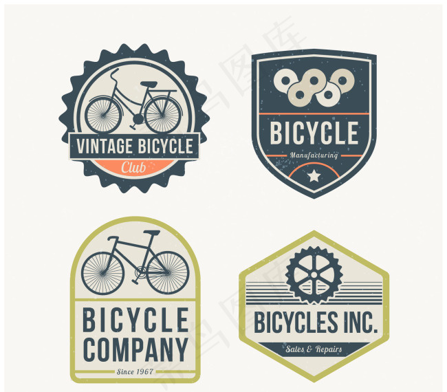 自行车徽章素材
