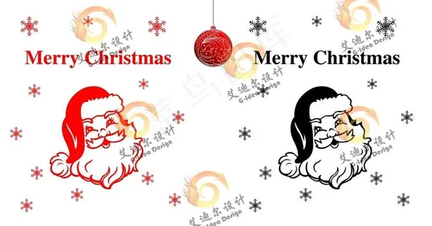 圣诞老人矢量图图片