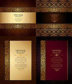 欧洲古典的邀请卡矢量素材