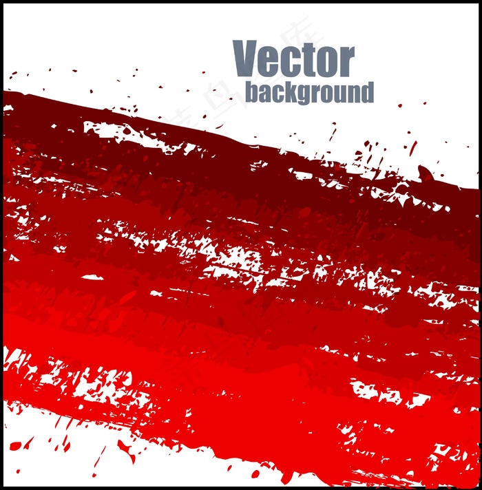 红色的油漆飞溅Grunge纹理矢量...
