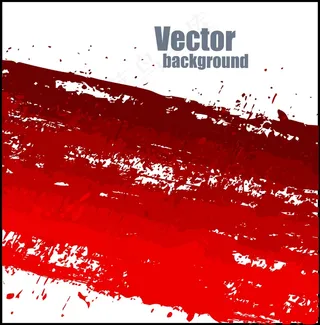 红色的油漆飞溅Grunge纹理矢量...