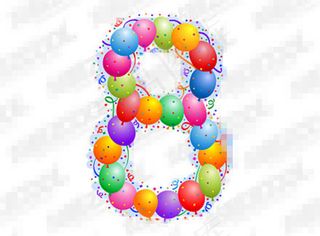 七彩气球矢量素材