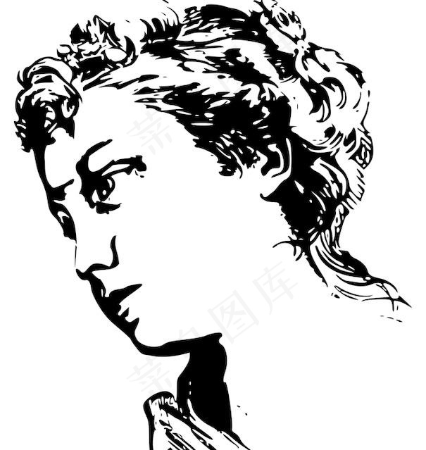 人脸表情的女人