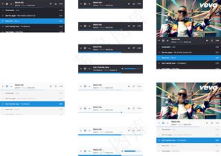 Vevo嵌入式播放器移动手机APP界面UI
