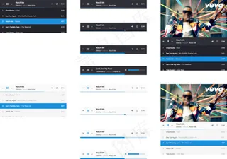 Vevo嵌入式播放器移动手机APP界面UI
