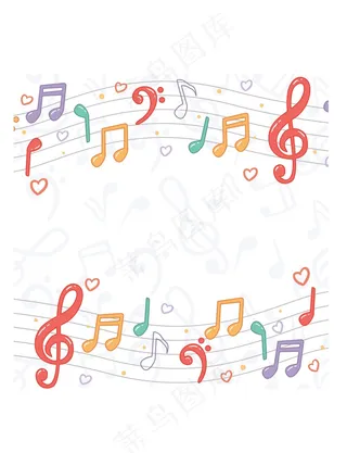 五线谱音乐乐符