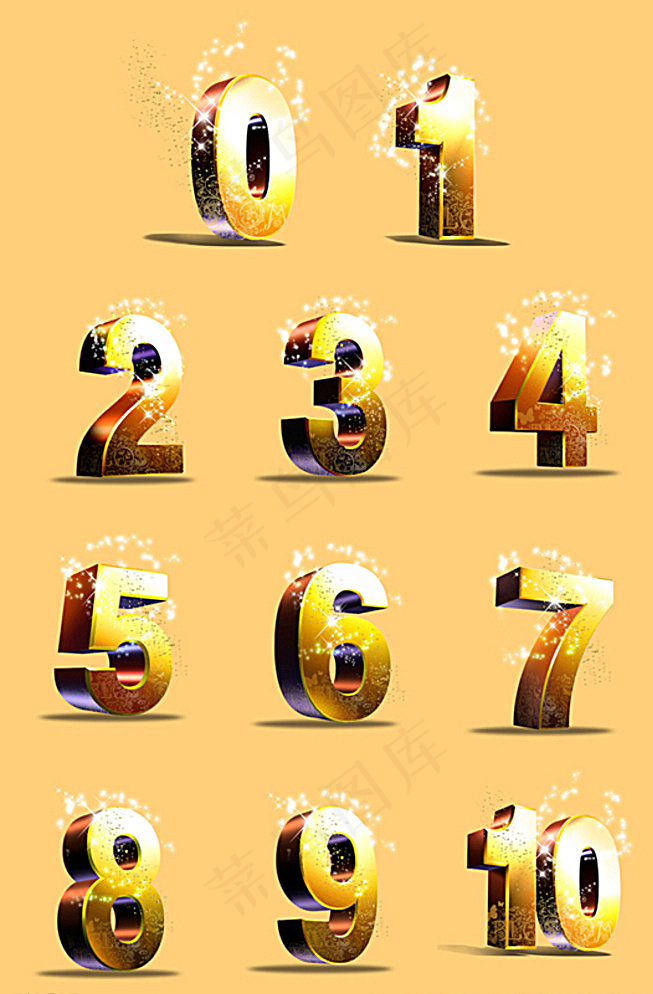 3D数字立体艺术字图片(5620X8419(DPI:300))psd模版下载