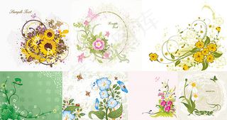 7各种花卉矢量素材