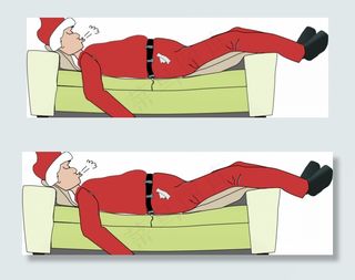 圣诞节的小伙子睡觉向量