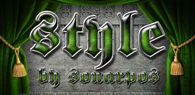 绿色质感的磨砂字体样式