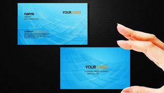 蓝色 名片图片