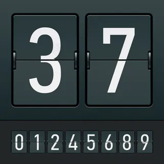 翻动的字幕显示牌矢量图