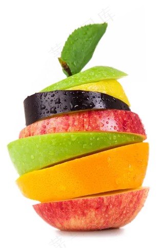 叠起的水果瓣