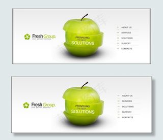 苹果造型网站flash网站模板