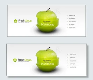 苹果造型网站flash网站模板