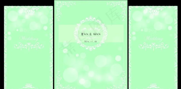 婚礼背景图片cdr矢量模版下载