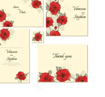 婚礼邀请函素材图片