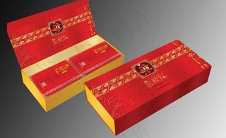 金枝红茶叶礼盒（展开图）图片