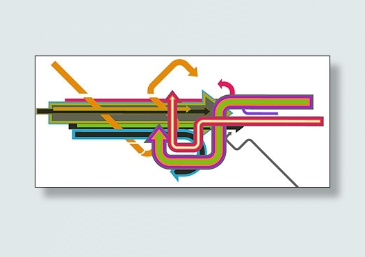 色彩趋势线矢量素材