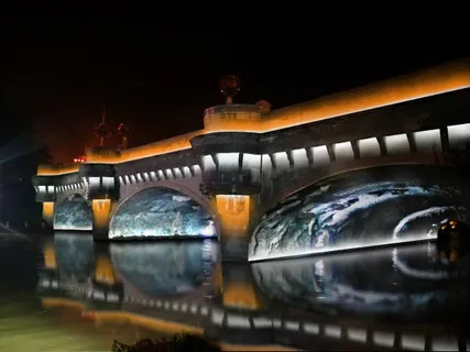 桥梁夜景亮化效果图 桥梁夜景亮化效果图