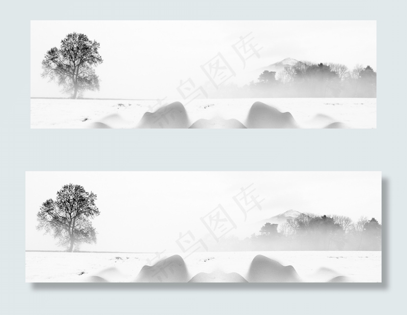 中秋节中国风水墨banner海报背...