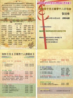 演唱会节目单设计图片