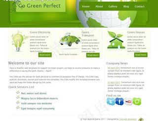 绿色家园网页模板图片