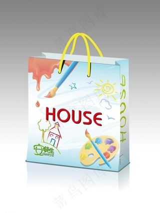 手提袋 童装 安徒生 画笔图片