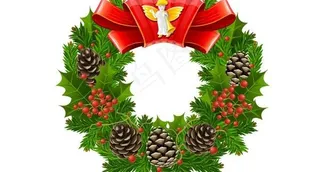 圣诞花环莓天使弓